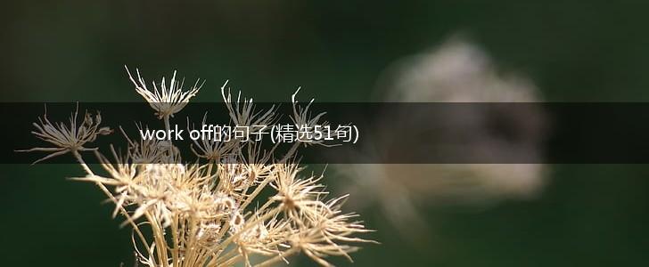 work off的句子(精选51句),第1张