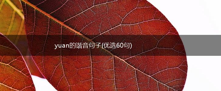 yuan的谐音句子(优选60句),第1张