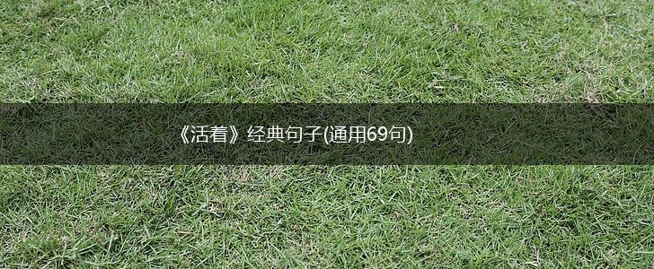 《活着》经典句子(通用69句),第1张