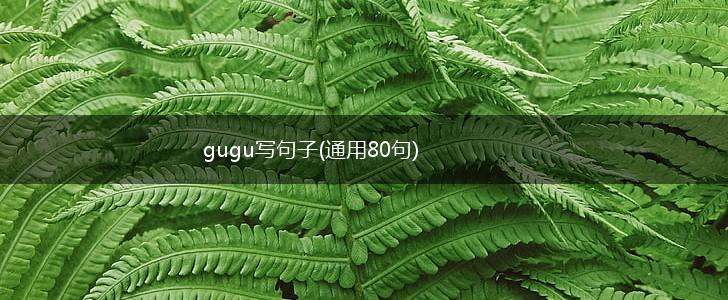 gugu写句子(通用80句),第1张