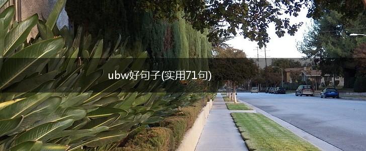 ubw好句子(实用71句),第1张