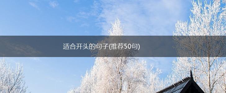 适合开头的句子(推荐50句),第1张