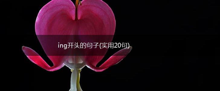 ing开头的句子(实用20句),第1张