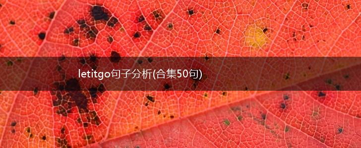 letitgo句子分析(合集50句),第1张