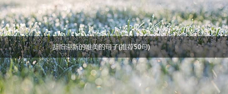 辞旧迎新的唯美的句子(推荐50句),第1张