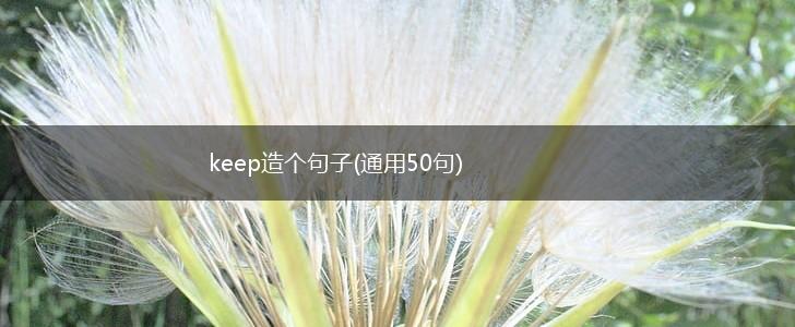 keep造个句子(通用50句),第1张