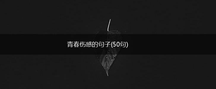 青春伤感的句子(50句),第1张