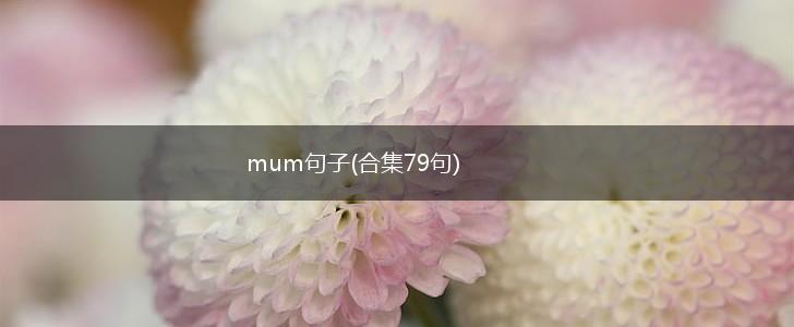mum句子(合集79句),第1张