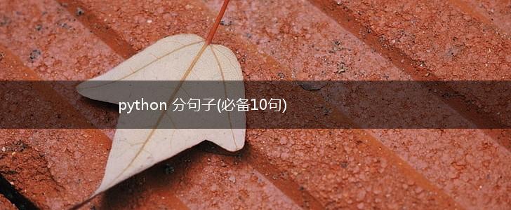 python 分句子(必备10句),第1张