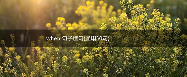 when 句子造句(通用50句),第1张
