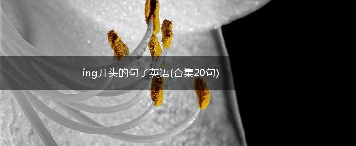 ing开头的句子英语(合集20句),第1张