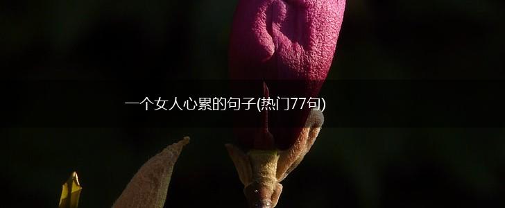 一个女人心累的句子(热门77句),第1张