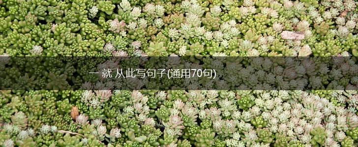 一 就 从此写句子(通用70句),第1张