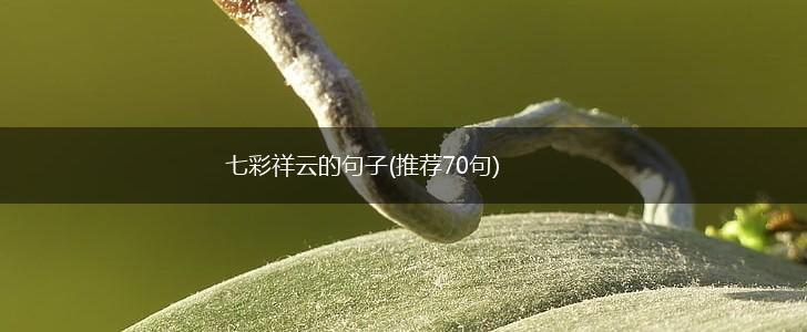 七彩祥云的句子(推荐70句),第1张