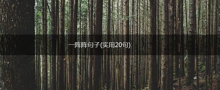一阵阵句子(实用20句),第1张