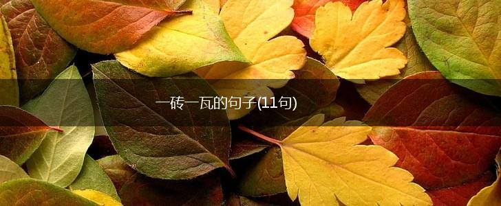 一砖一瓦的句子(11句),第1张