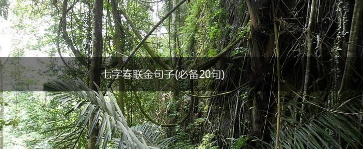 七字春联金句子(必备20句),第1张