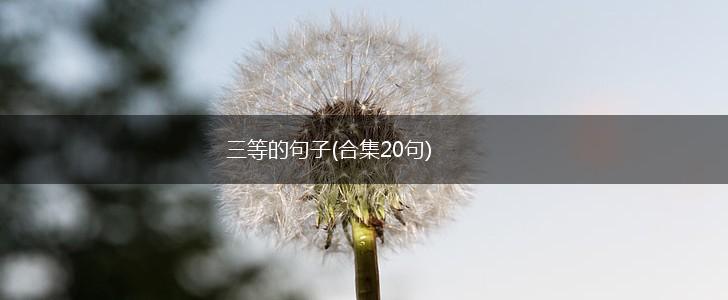 三等的句子(合集20句),第1张