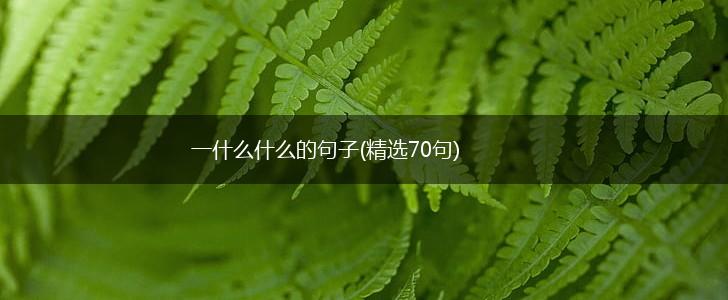 一什么什么的句子(精选70句),第1张