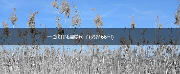 一盏灯的温暖句子(必备66句),第1张
