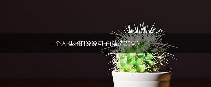 一个人挺好的说说句子(精选20句),第1张