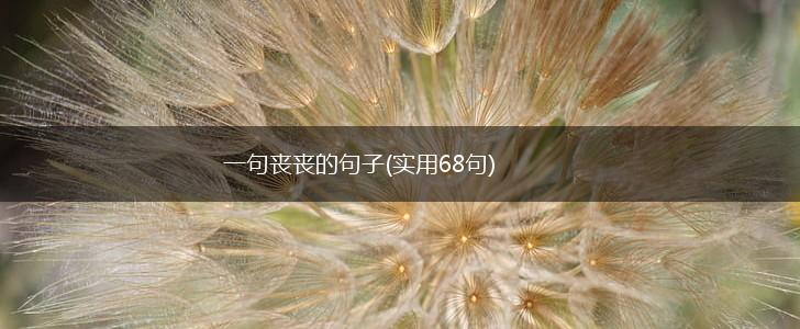 一句丧丧的句子(实用68句),第1张