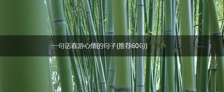 一句话春游心情的句子(推荐60句),第1张