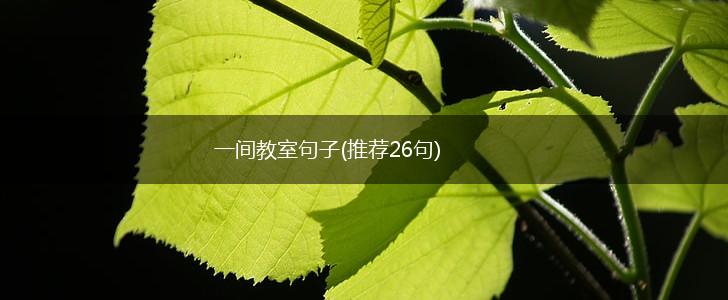 一间教室句子(推荐26句),第1张