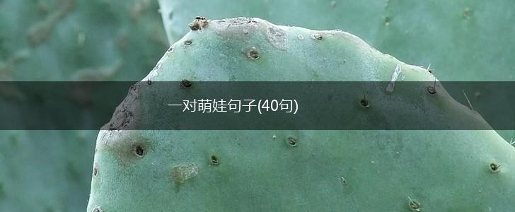 一对萌娃句子(40句),第1张