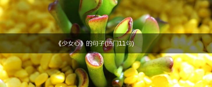 《少女心》的句子(热门11句),第1张