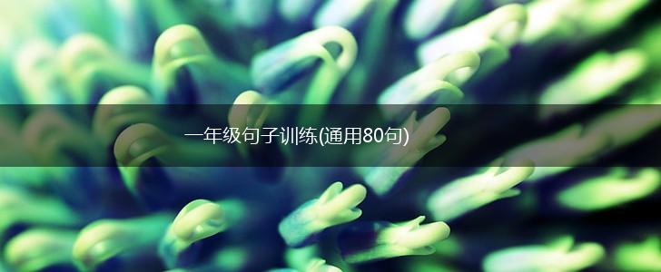 一年级句子训练(通用80句),第1张