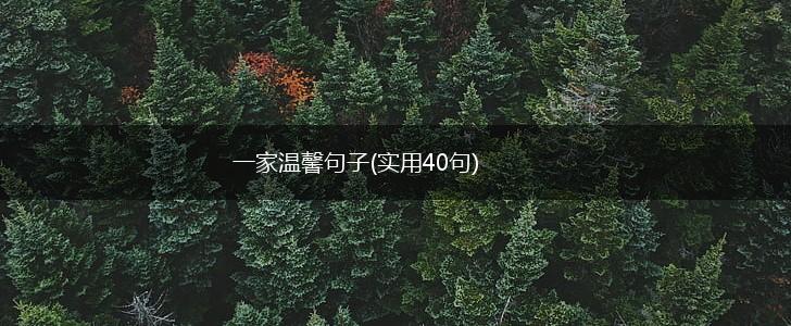 一家温馨句子(实用40句),第1张