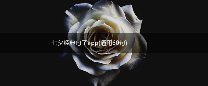 七夕经典句子app(通用60句),第1张