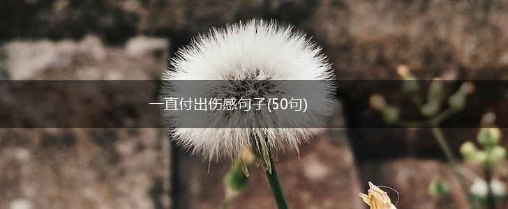 一直付出伤感句子(50句),第1张