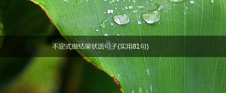 不定式做结果状语句子(实用81句),第1张