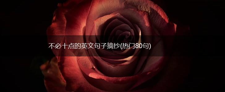 不必十点的英文句子摘抄(热门80句),第1张