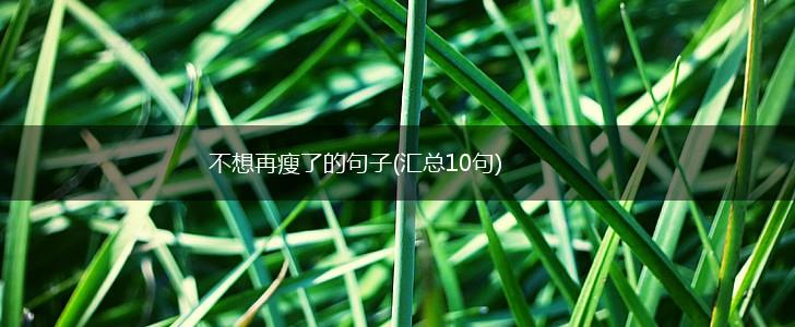不想再瘦了的句子(汇总10句),第1张