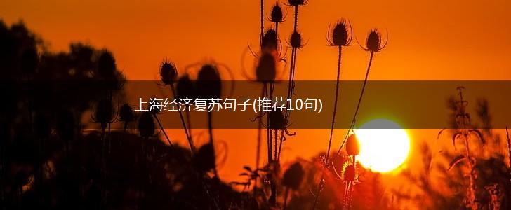 上海经济复苏句子(推荐10句),第1张