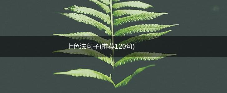 上色法句子(推荐120句),第1张