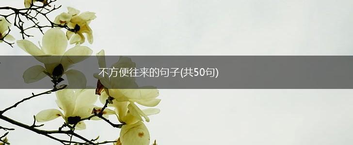 不方便往来的句子(共50句),第1张