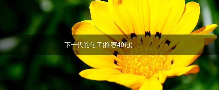 下一代的句子(推荐40句),第1张