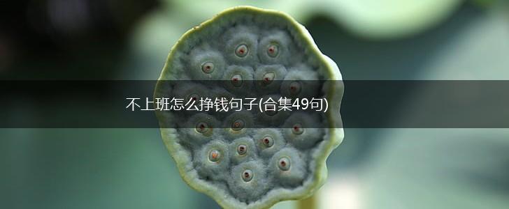 不上班怎么挣钱句子(合集49句),第1张