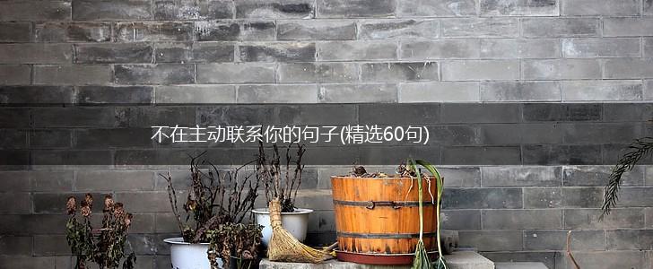 不在主动联系你的句子(精选60句),第1张