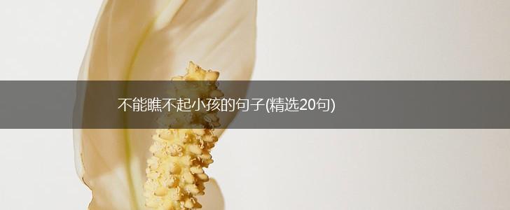 不能瞧不起小孩的句子(精选20句),第1张