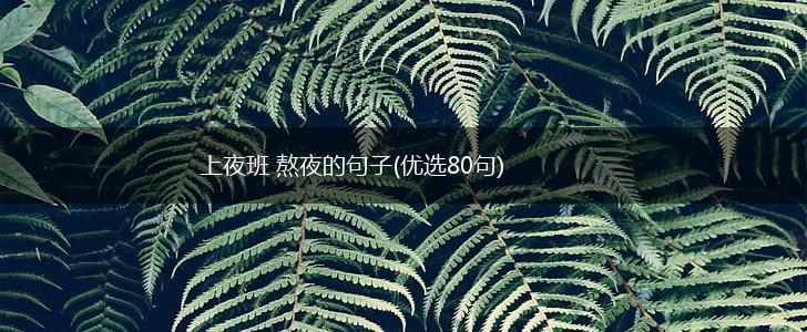 上夜班 熬夜的句子(优选80句),第1张