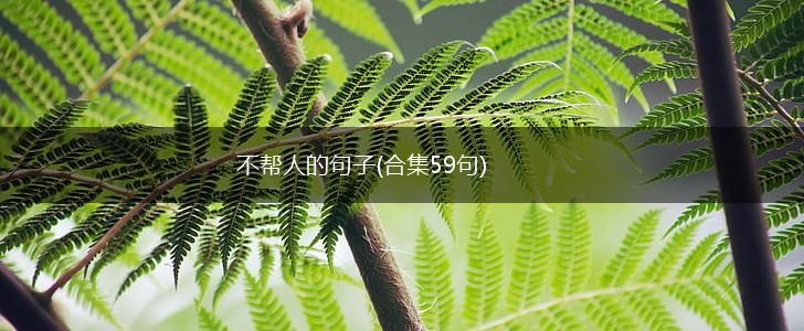 不帮人的句子(合集59句),第1张