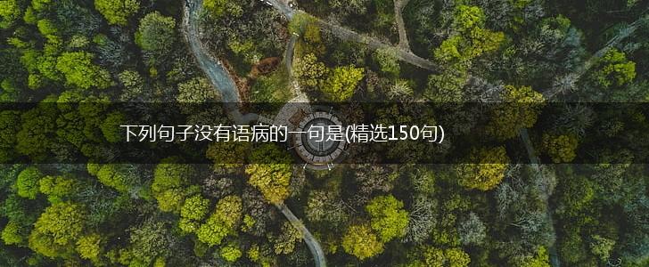 下列句子没有语病的一句是(精选150句),第1张