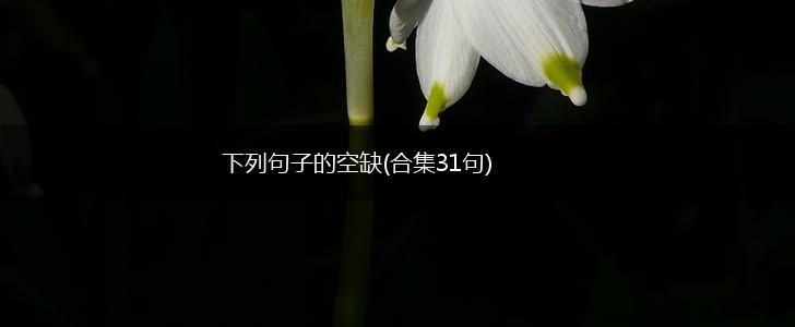 下列句子的空缺(合集31句),第1张
