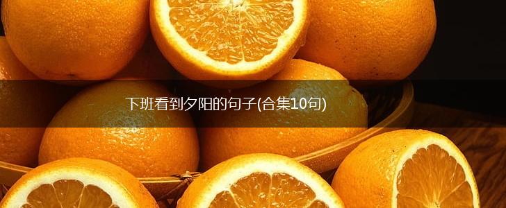 下班看到夕阳的句子(合集10句),第1张