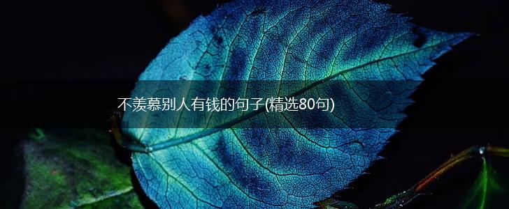 不羡慕别人有钱的句子(精选80句),第1张